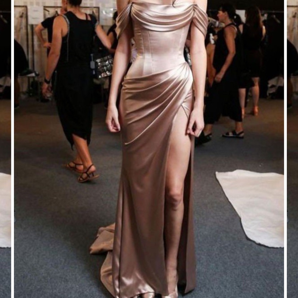 Off the shoulder corset top dress from Hebeos.